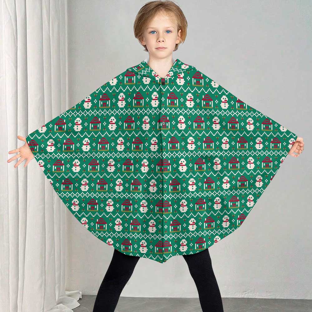 Custom Youth Fleece Hooded Cape