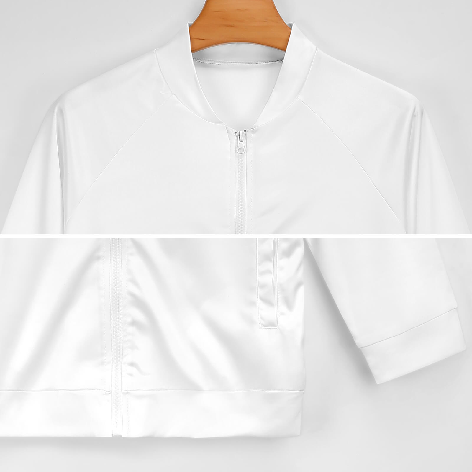 Assyrian WY10 Crew neck zipper shirt Men's Raglan Sleeve Round Neck Zipper Shirt