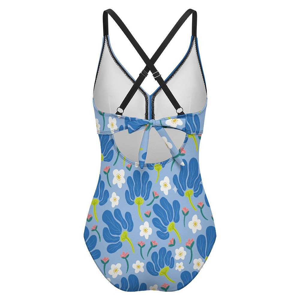 Custom Women's Backless One Piece Swimsuit