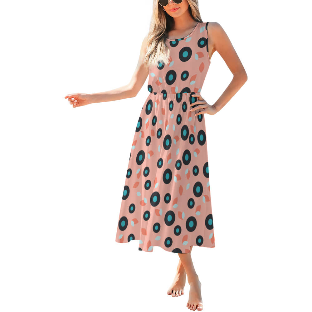 Women's Round Neck Sleeveless Dress