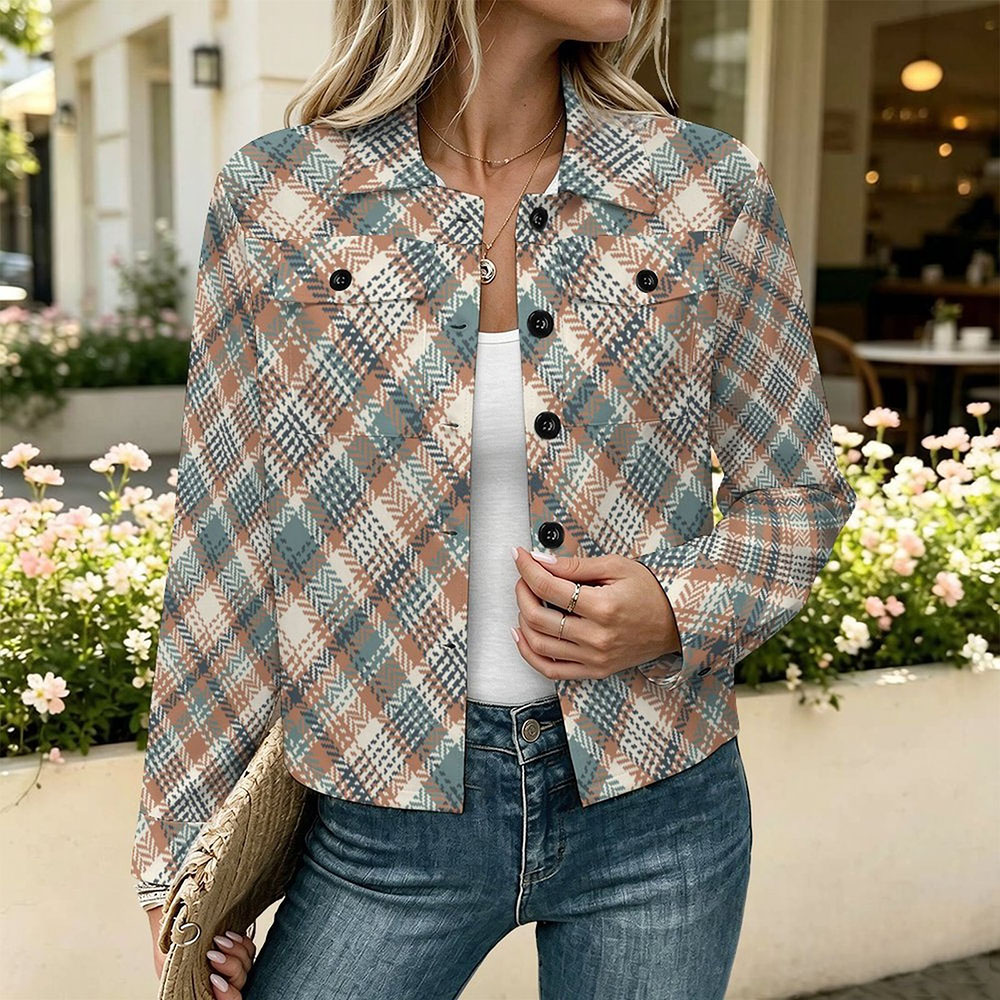 Custom Women Long Sleeve Short Jacket Coat