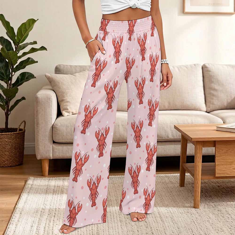 Custom Women's High Waist Wide Leg Pants