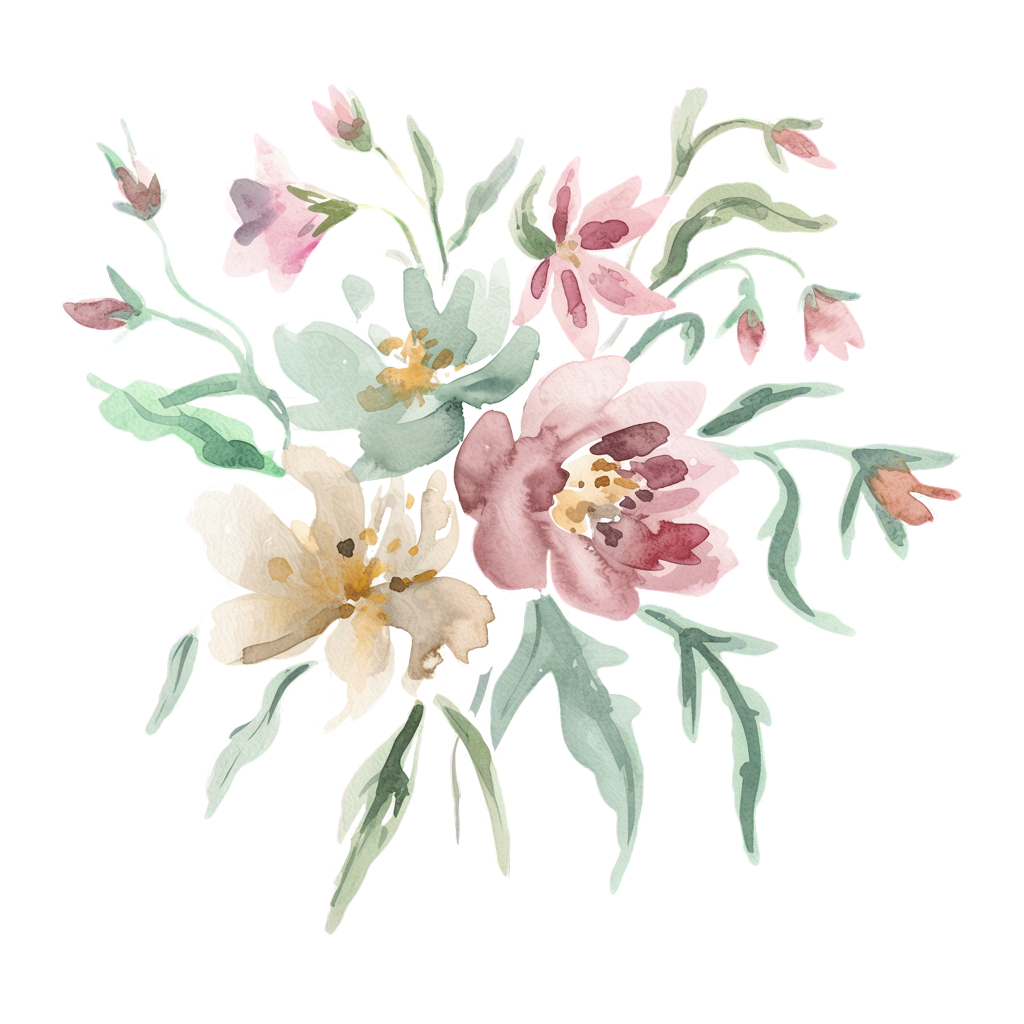 水彩花卉图案