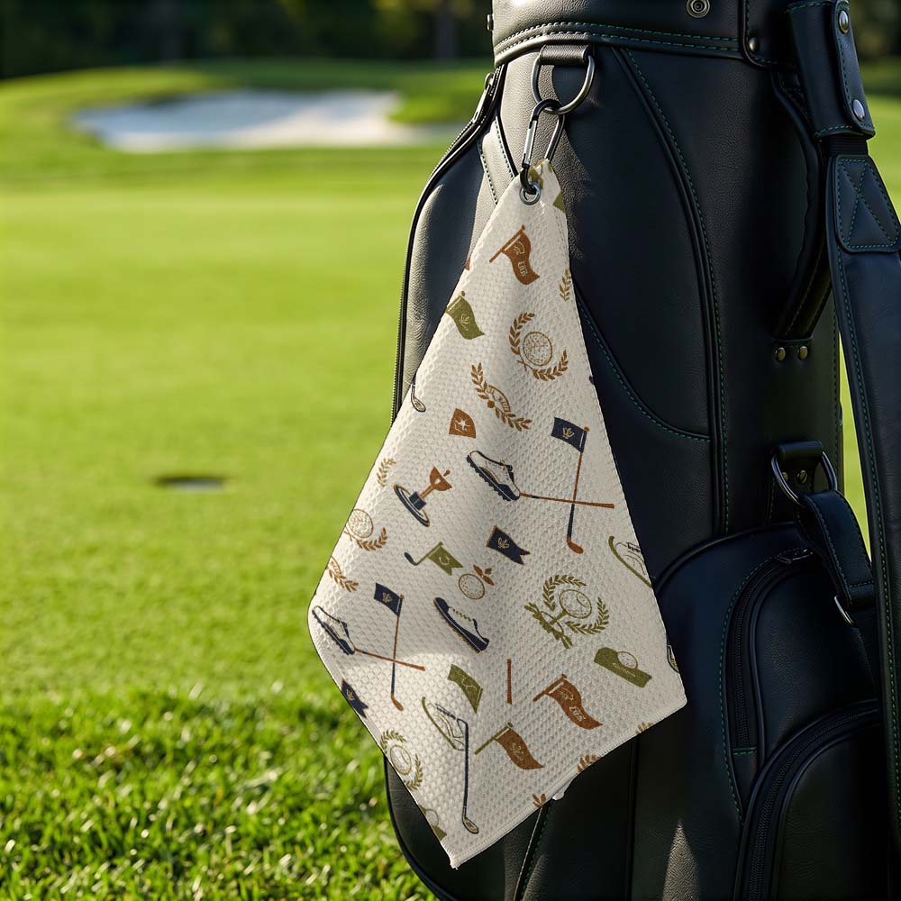 Custom Golf Towel With Hanging Loop 24'*16.1'