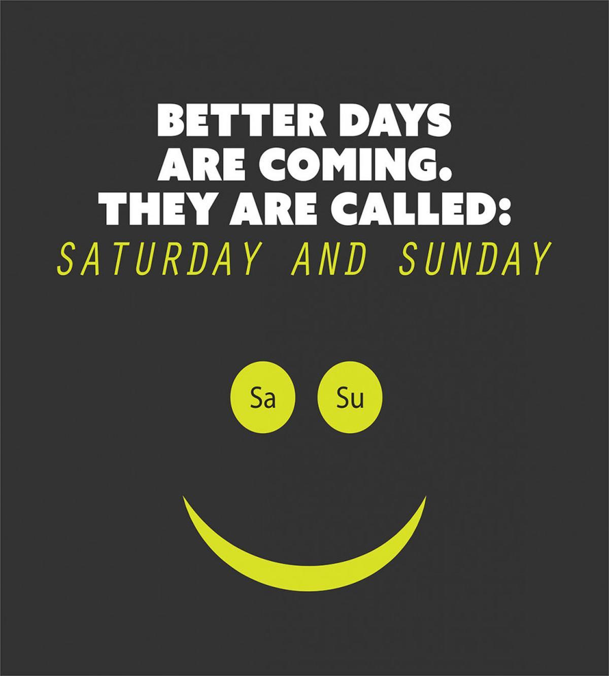 Humorous Weekend Words Smile — Pattern