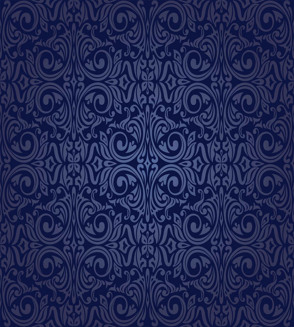 Blue Floral Old Design — Pattern