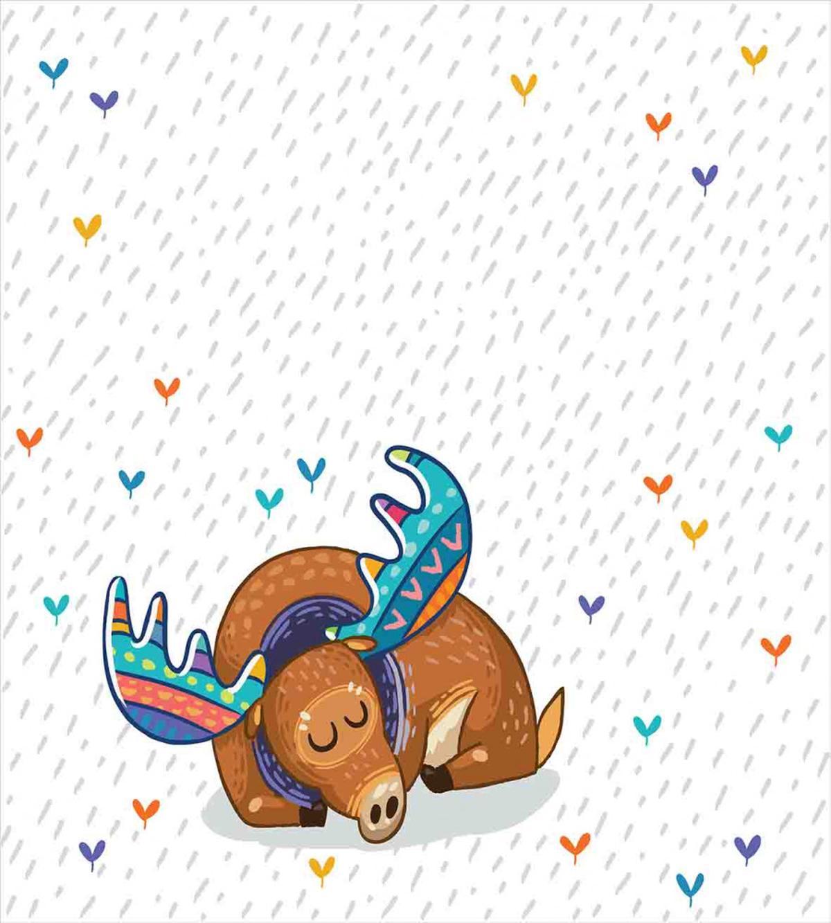 Retro Antlers Animal Art — Pattern