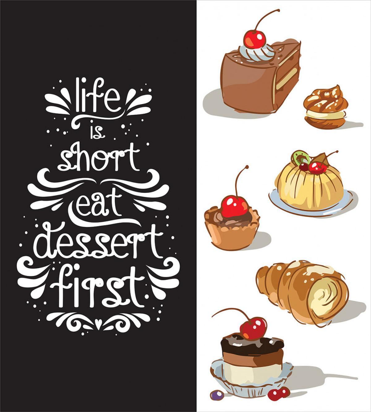 Eat Dessert First Patisserie — Pattern