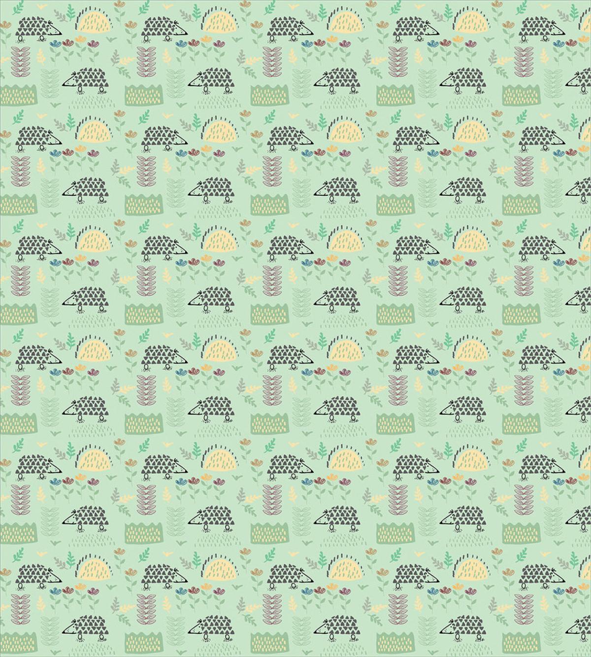 Hedgehog Forest Herbs Art — Pattern