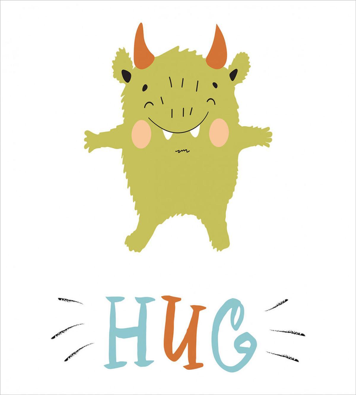 Cartoon of Cheerful Monster — Pattern