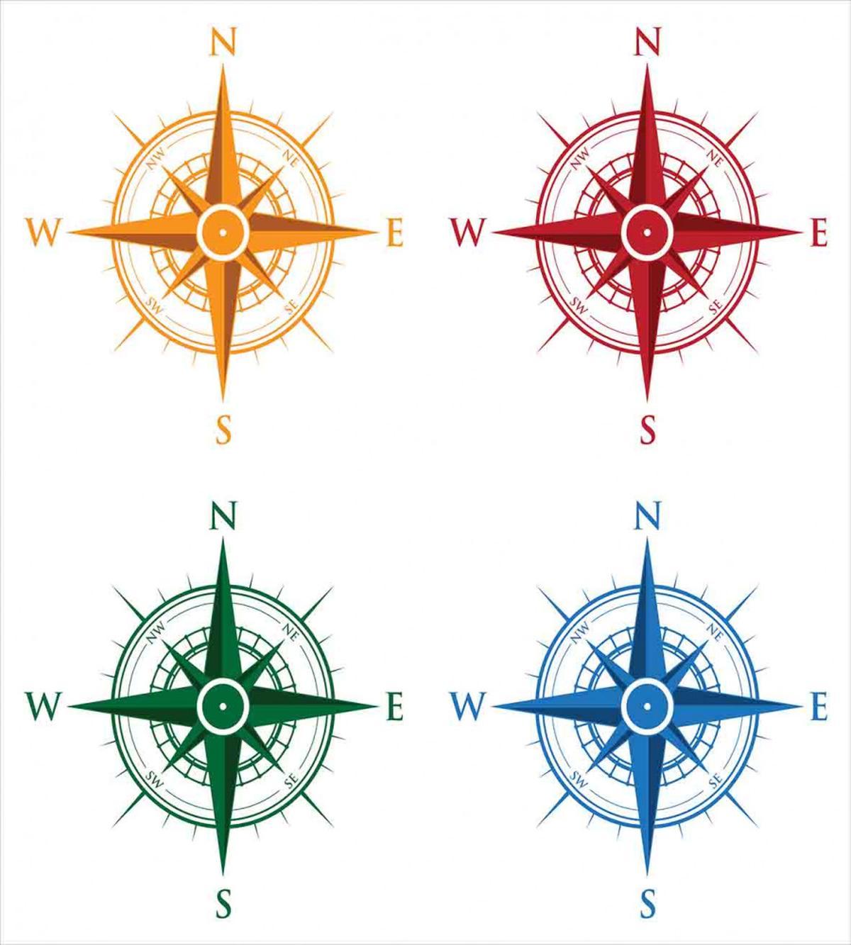 Colorful Compasses — Pattern