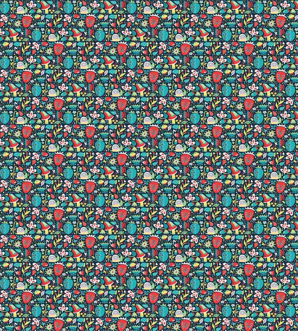 Ornate Fruits Foliage — Pattern