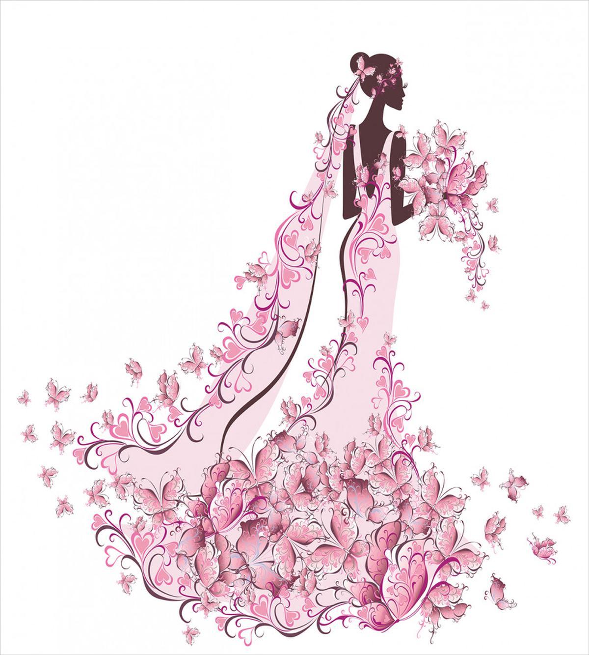 Floral Bridal Gown — Pattern