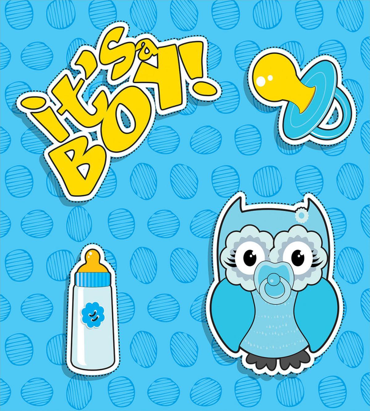 Boy Baby Owl Pacifier — Pattern