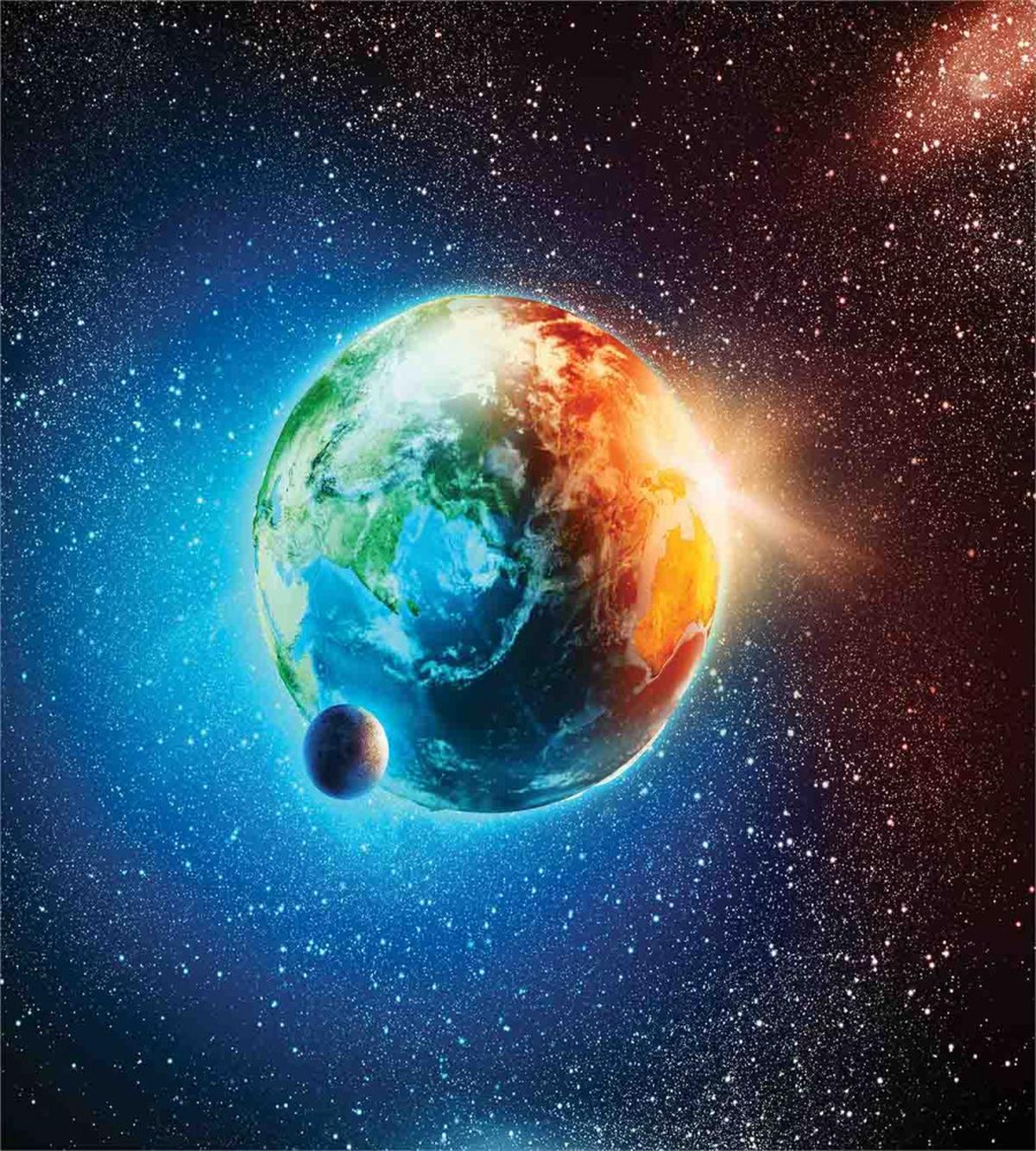 Planet Earth Sun Rays — Pattern