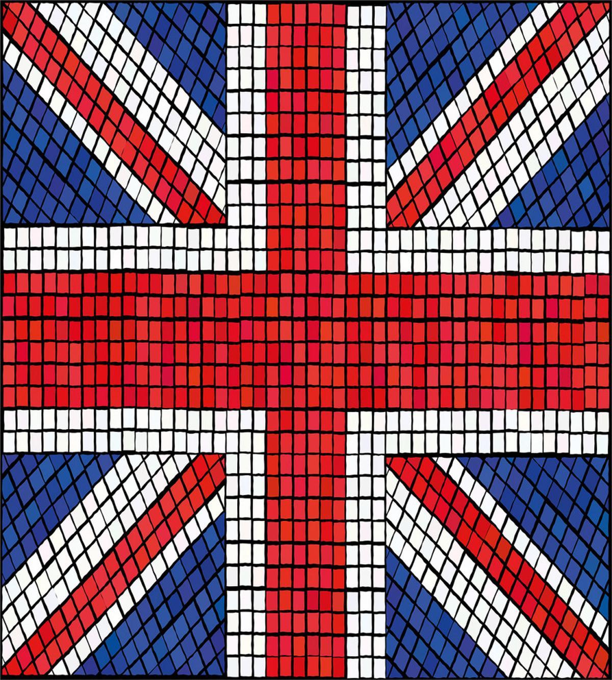Mosaic British Flag — Pattern