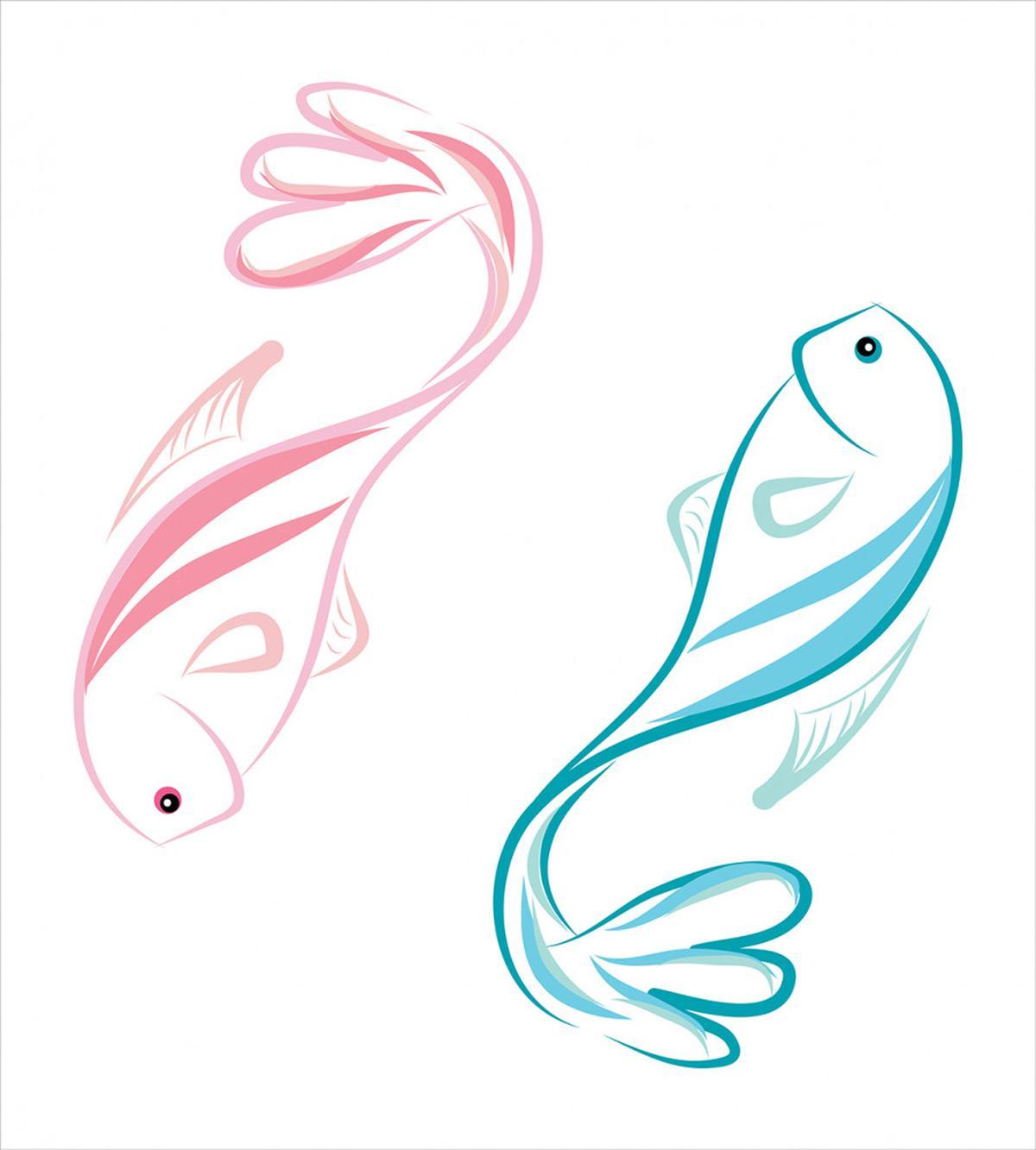 Male and Female Tuna Fish — Pattern