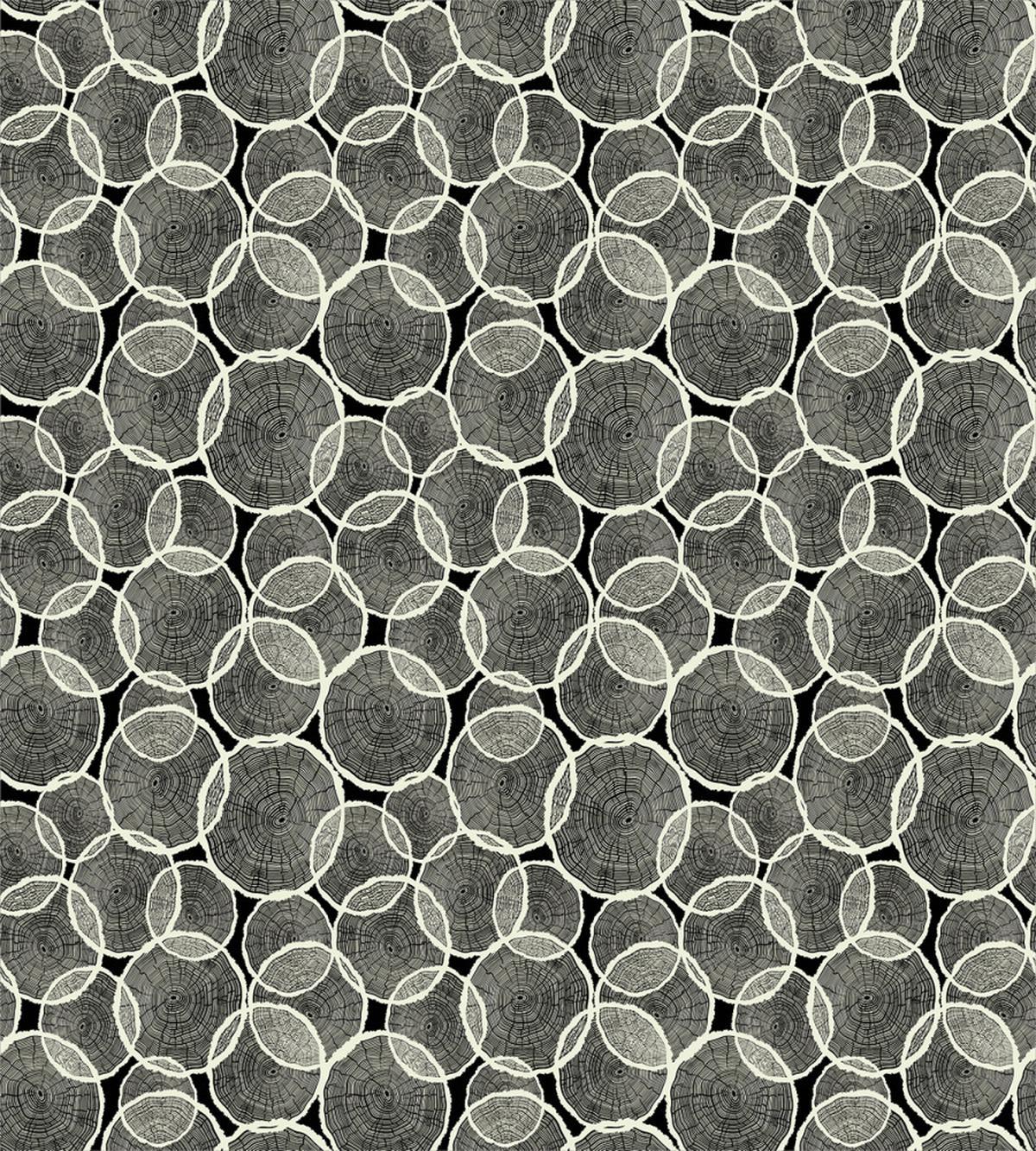 Monochrome Trunk Circles — Pattern