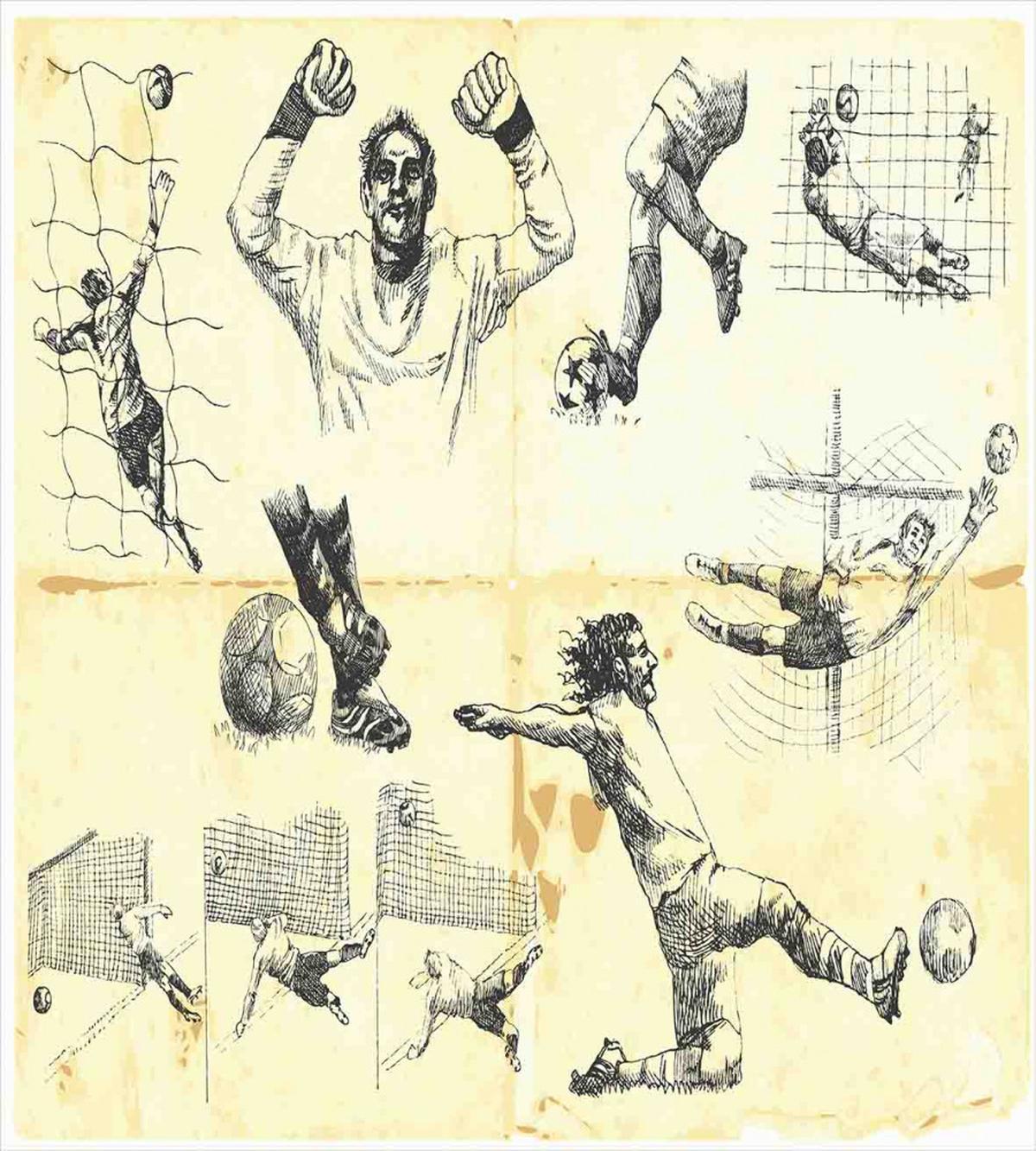 Soccer Players Artwork — Pattern