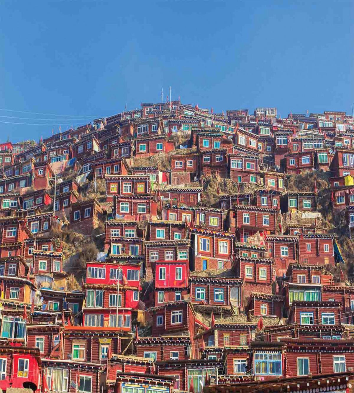 Old Houses Larung Gar — Pattern