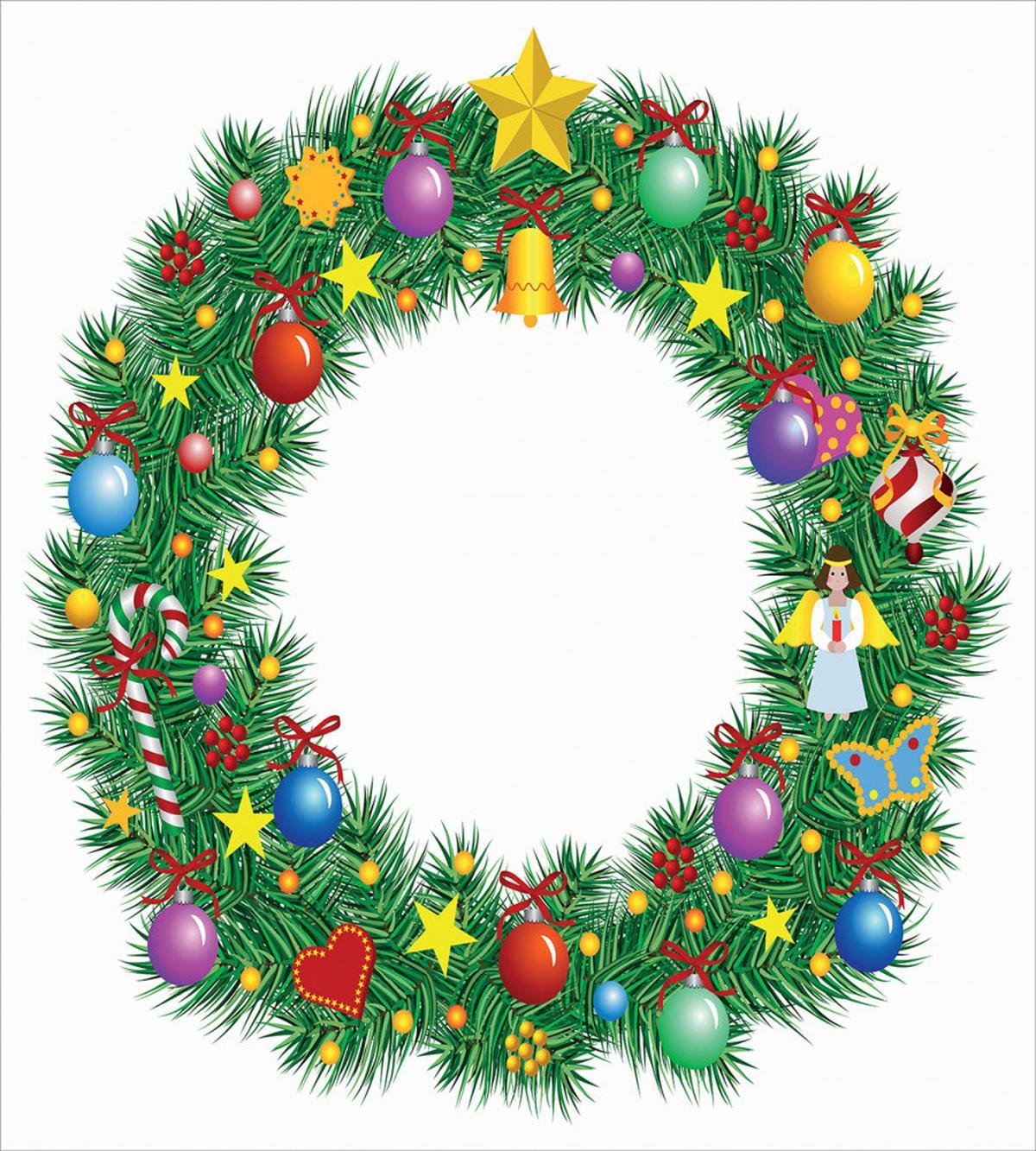Letter O Xmas Wreath — Pattern