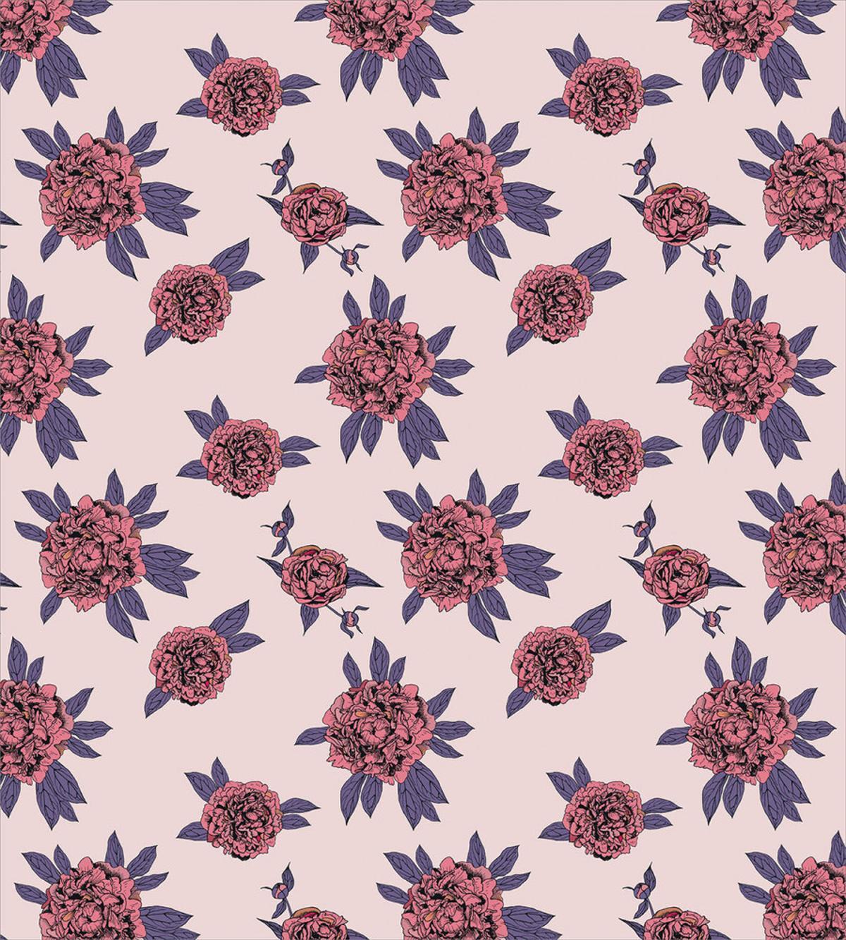 Grown Peony Flowers Bloom — Pattern