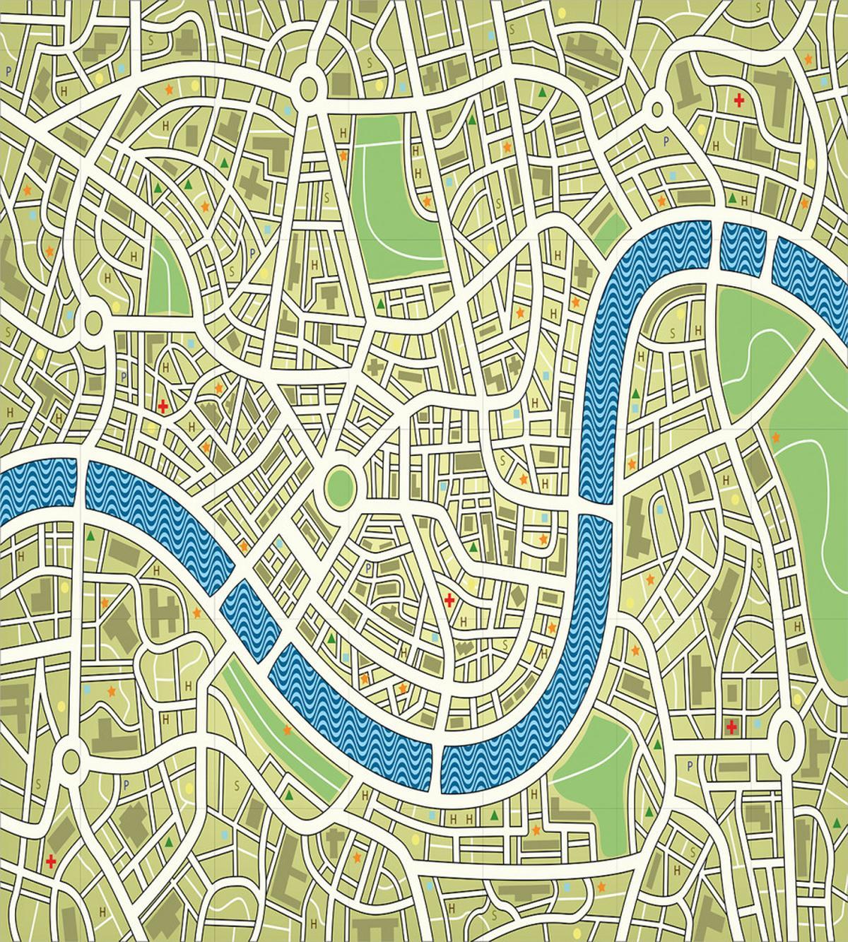 Street Map Metropolis City — Pattern