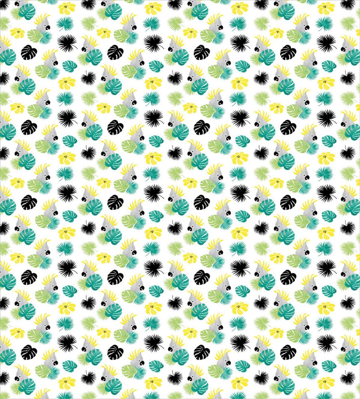 Monstera Leaves Parrots — Pattern