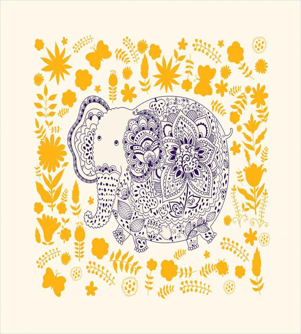 Floral Elephant — Pattern