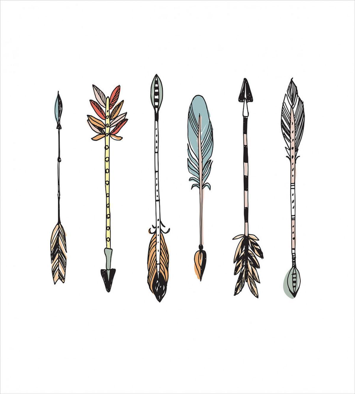 Tribal Arrows Drawn by Hand — Pattern