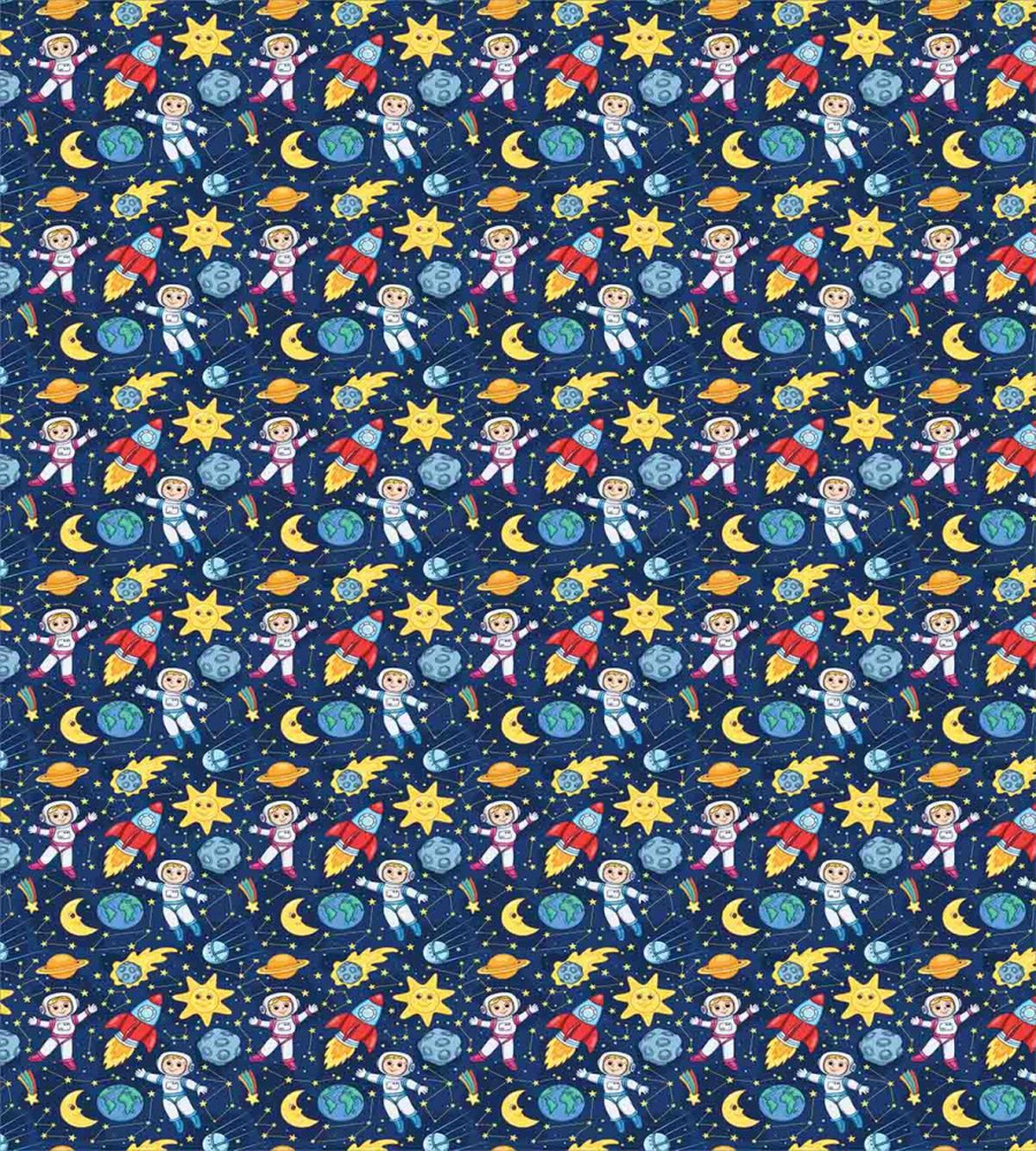 Cosmonaut Girl and Boy — Pattern