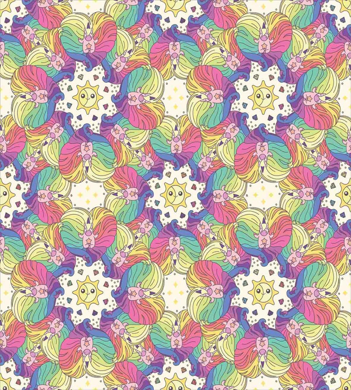 Rainbow Hearts Sun — Pattern