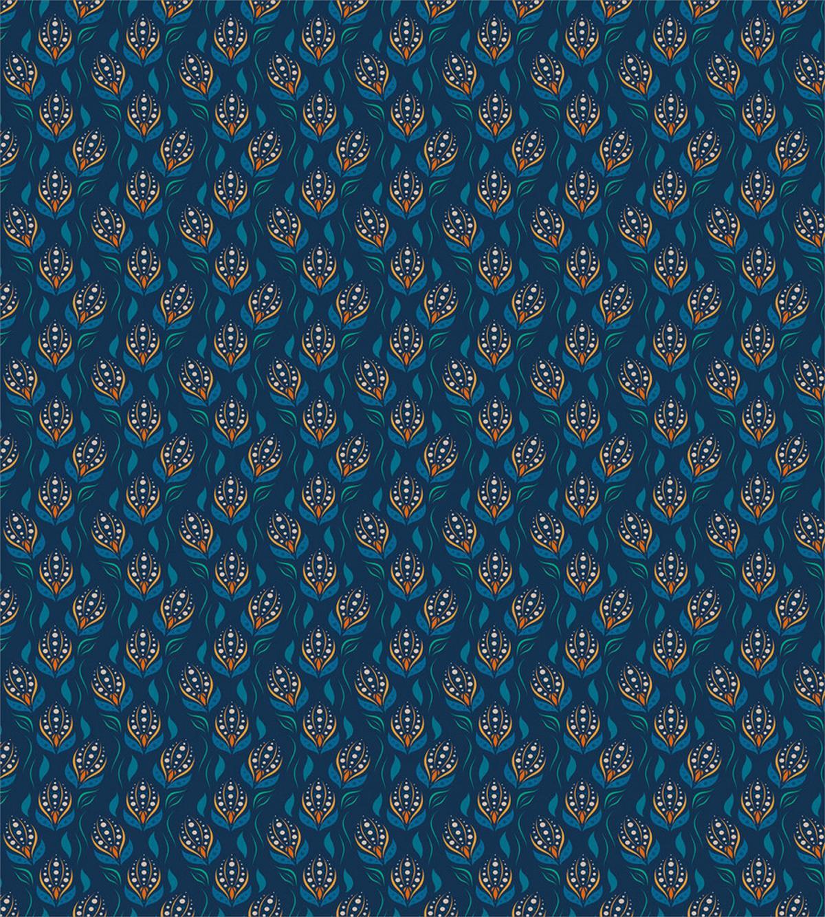 Oriental Flower Petals — Pattern