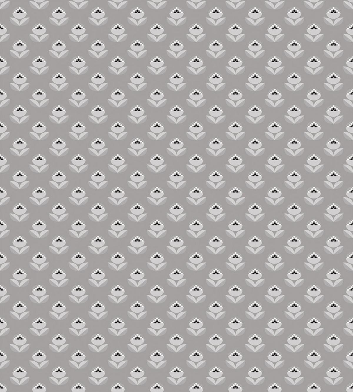 Greyscale Geometric Flower — Pattern
