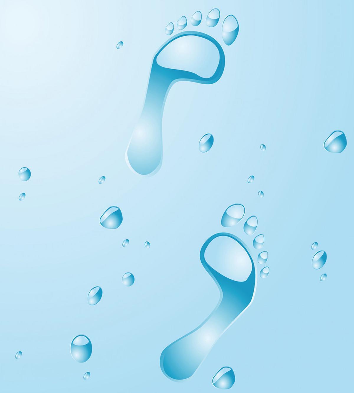 Footprints with Droplets — Pattern