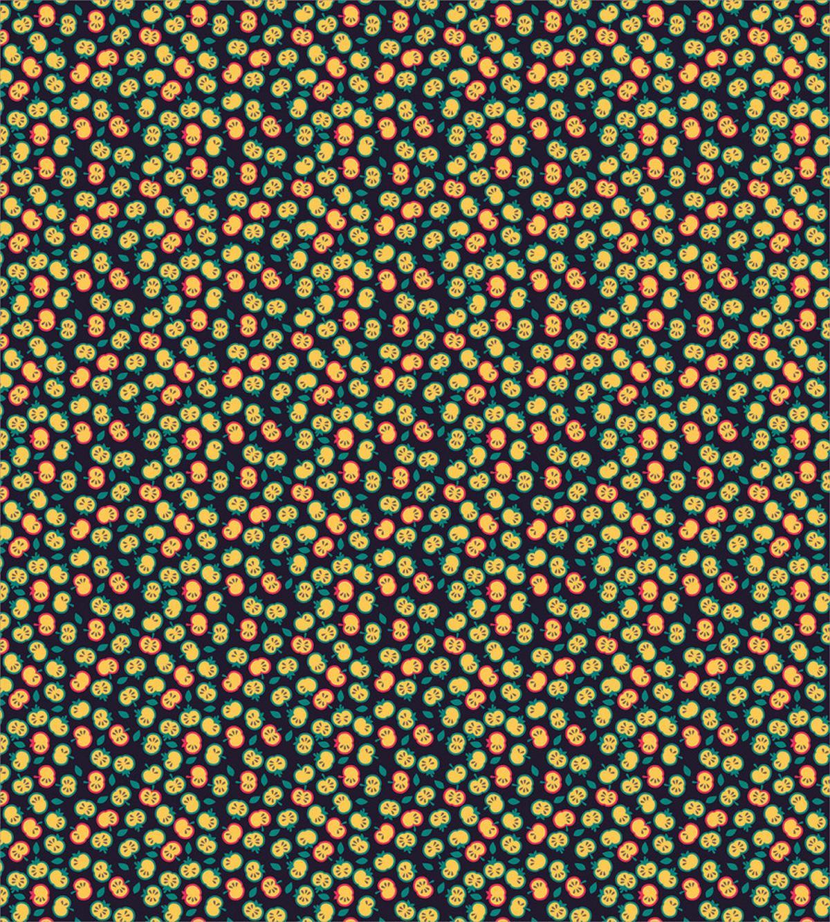 Abstract Style Halved Apples — Pattern