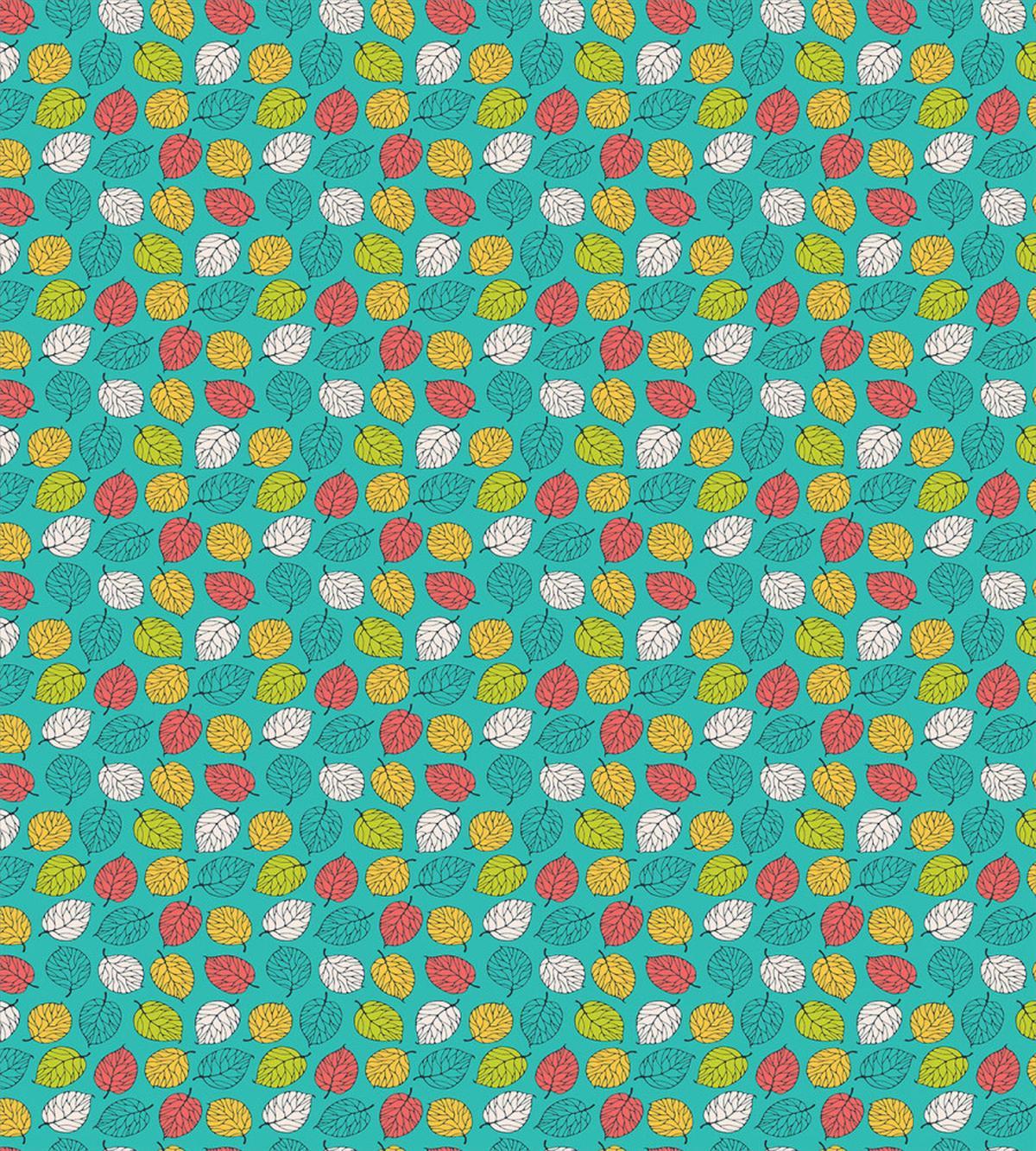 Colorful Abstract Leaves Art — Pattern