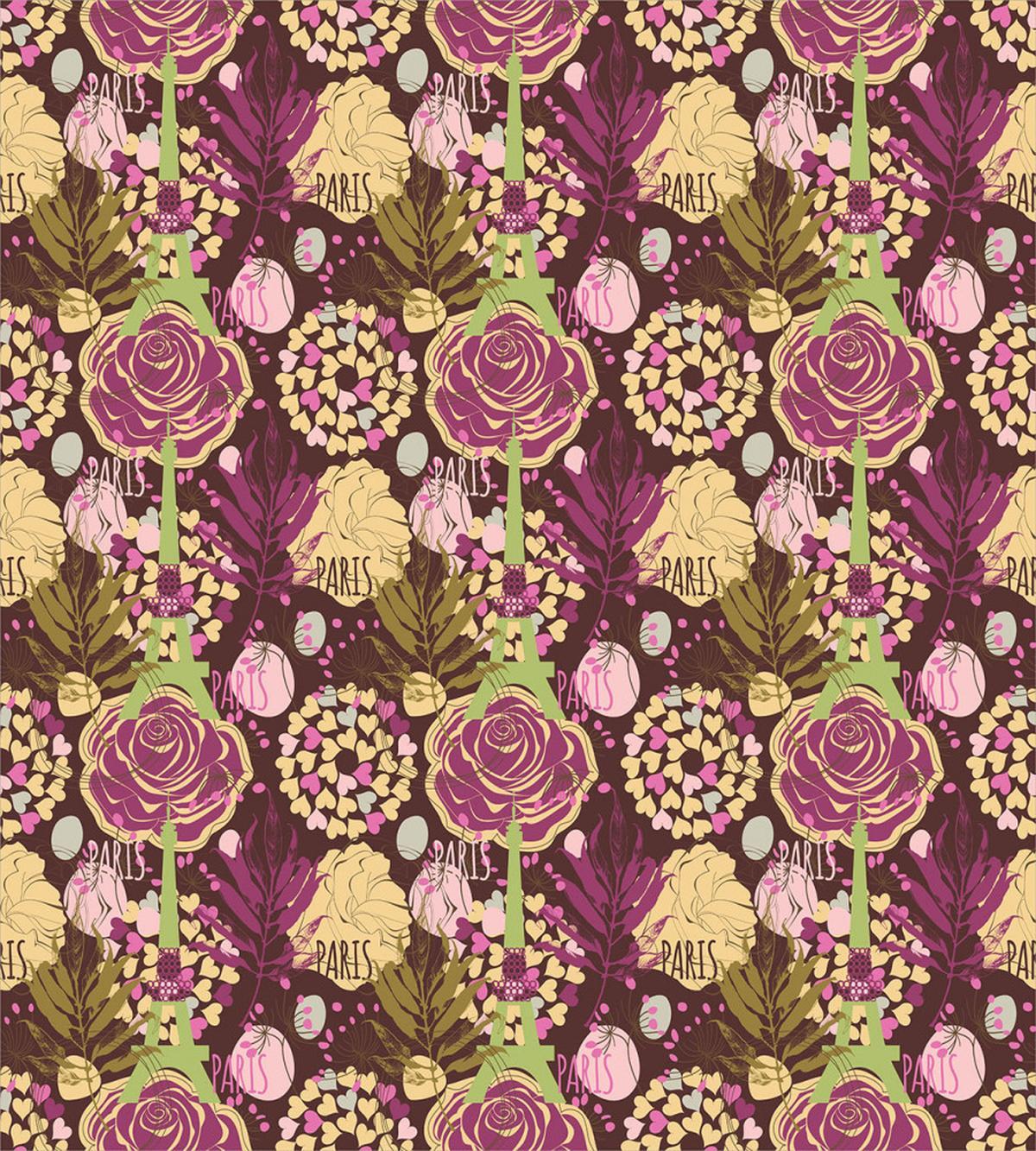 Plum French Eiffel Tower — Pattern