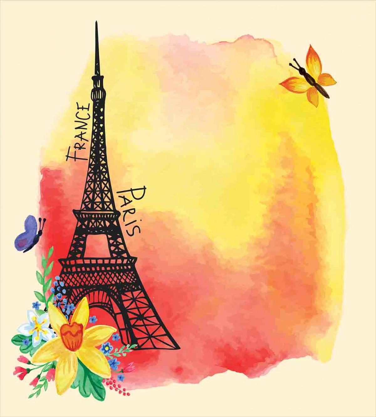 Romantic Floral Eiffel — Pattern