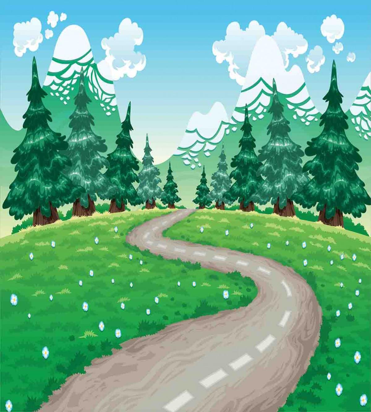 Pathway Among Pine Trees — Pattern