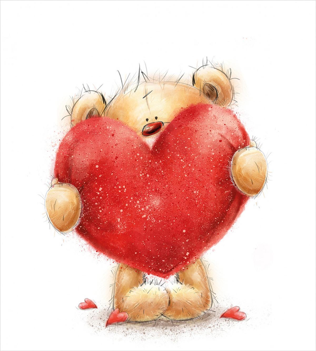 Romantic Mascot Red Heart — Pattern