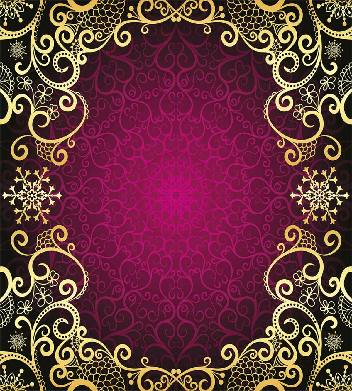 Purple Frame Curls — Pattern