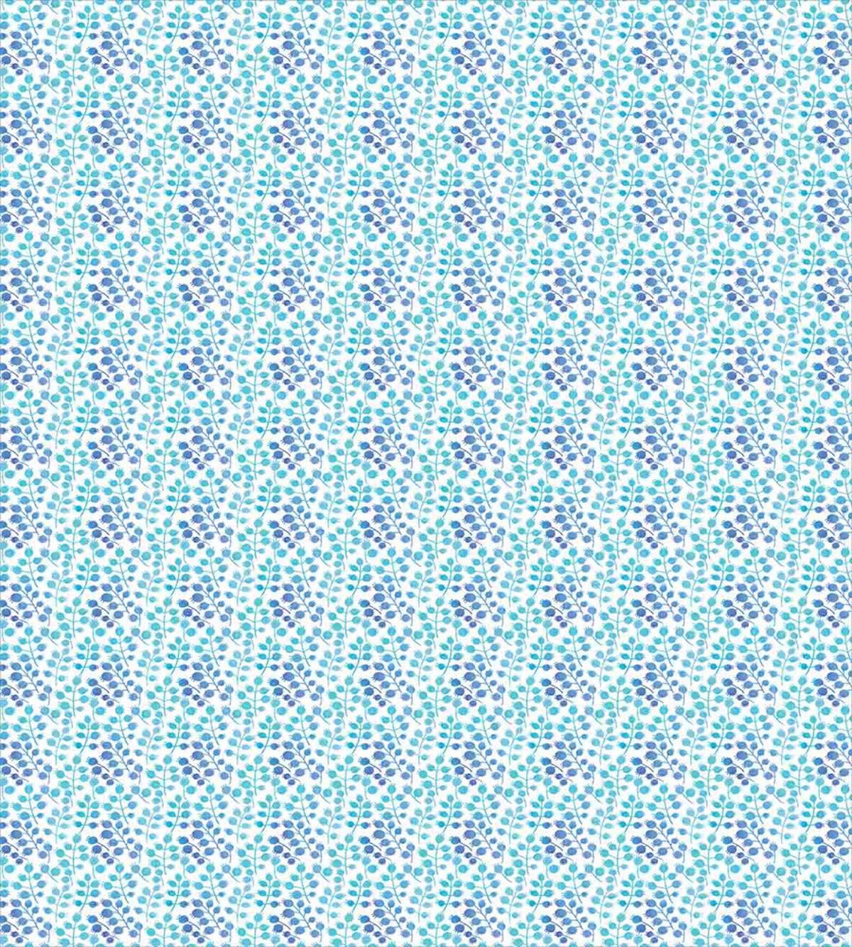 Buds Branches Blue Tones — Pattern