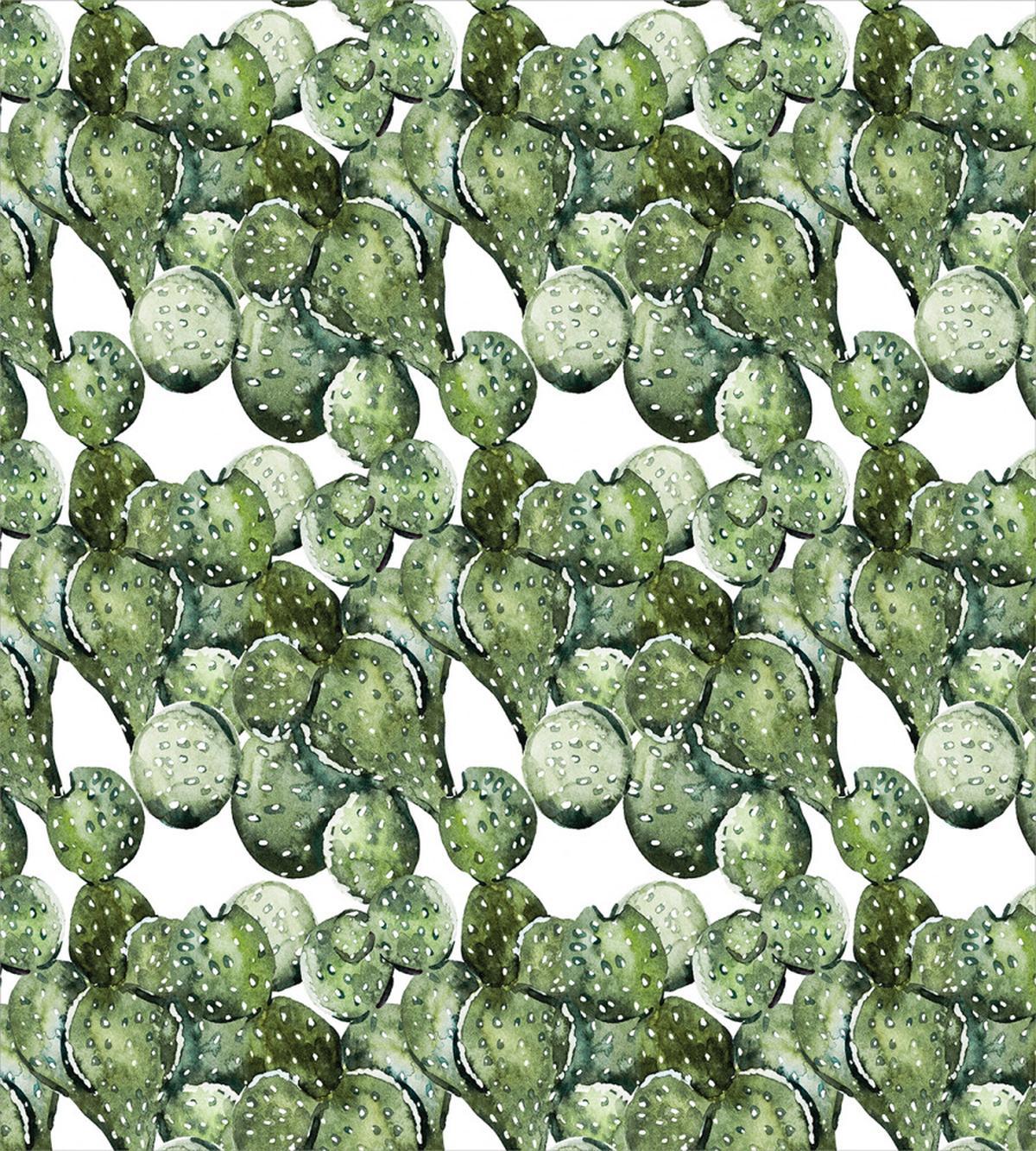 Opuntia Plant Watercolor — Pattern