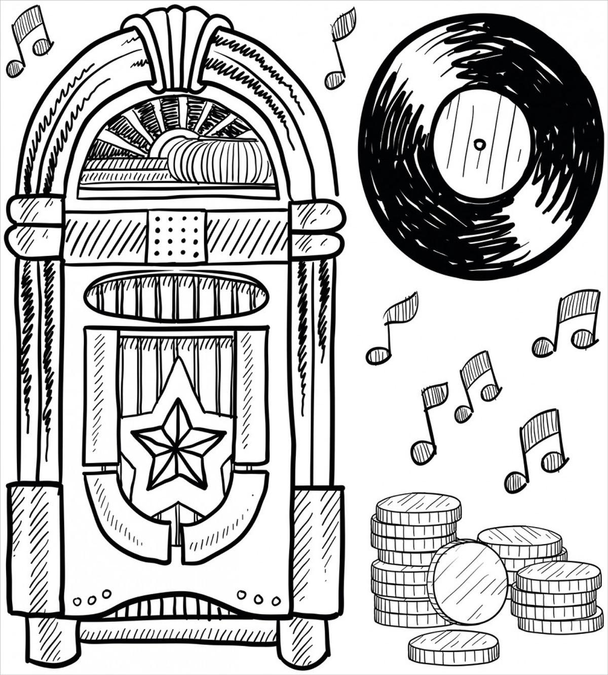 Music Box Notes Coins — Pattern