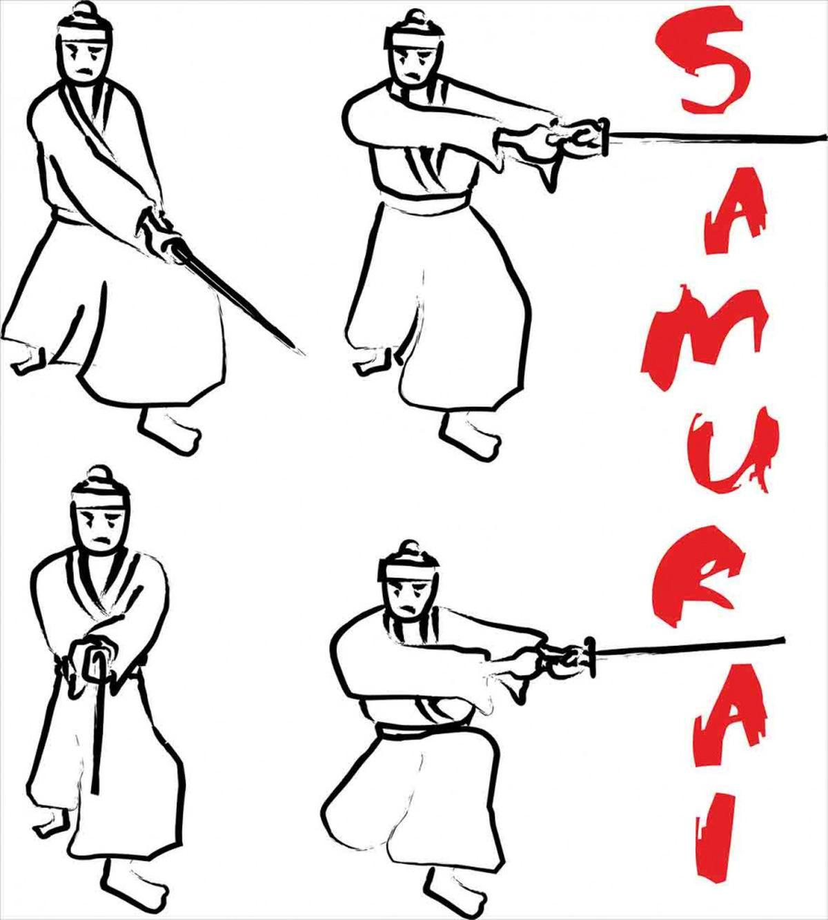 Samurai Katana Asian — Pattern