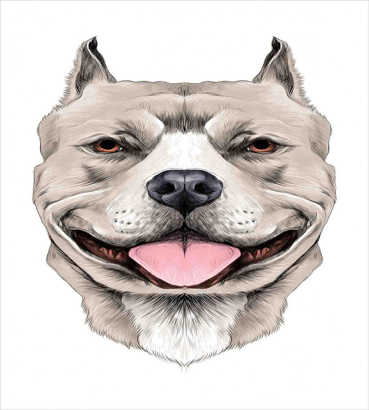 Terrier Realistic Sketch — Pattern