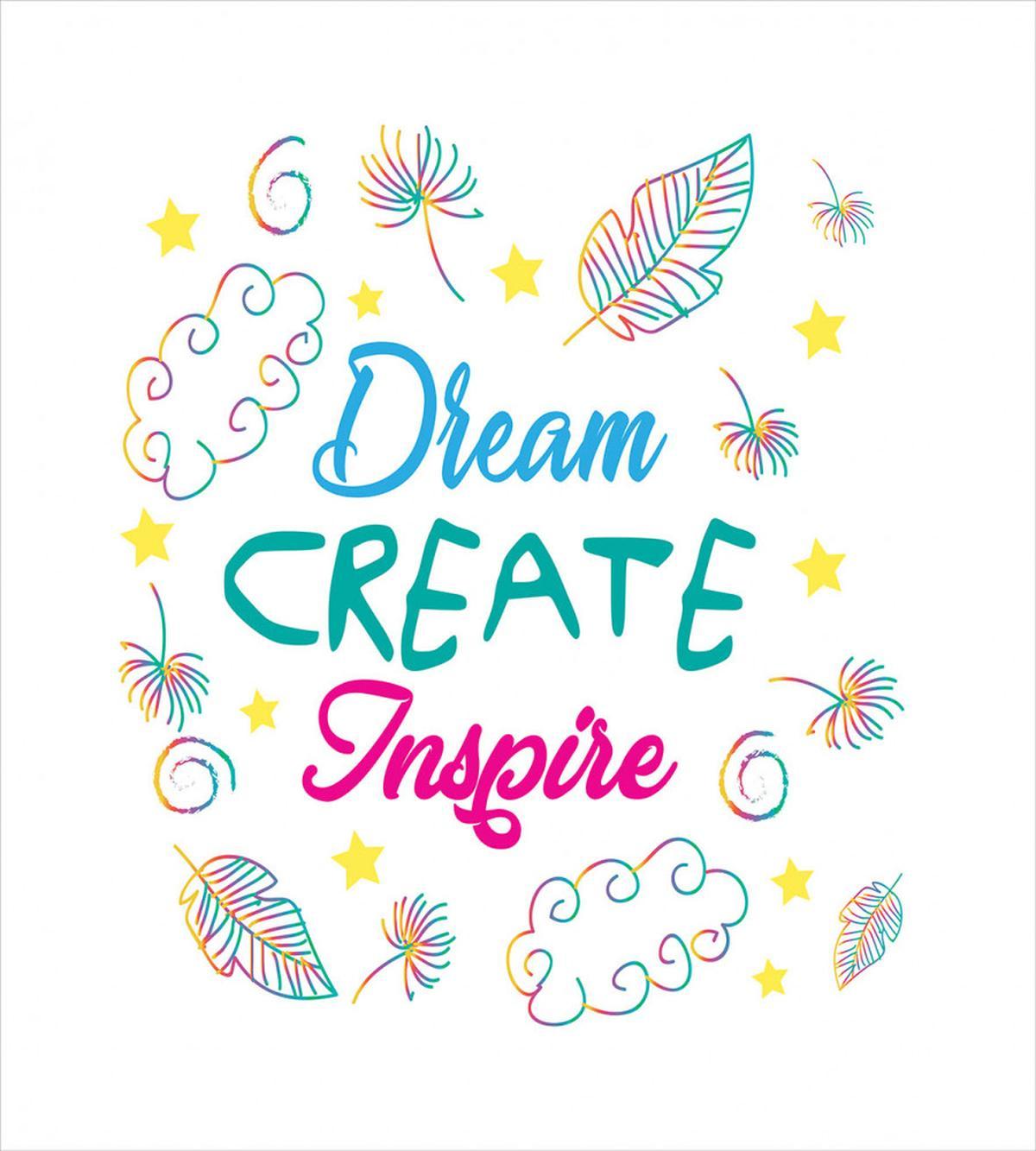 Dream Create Inspire Leaves — Pattern