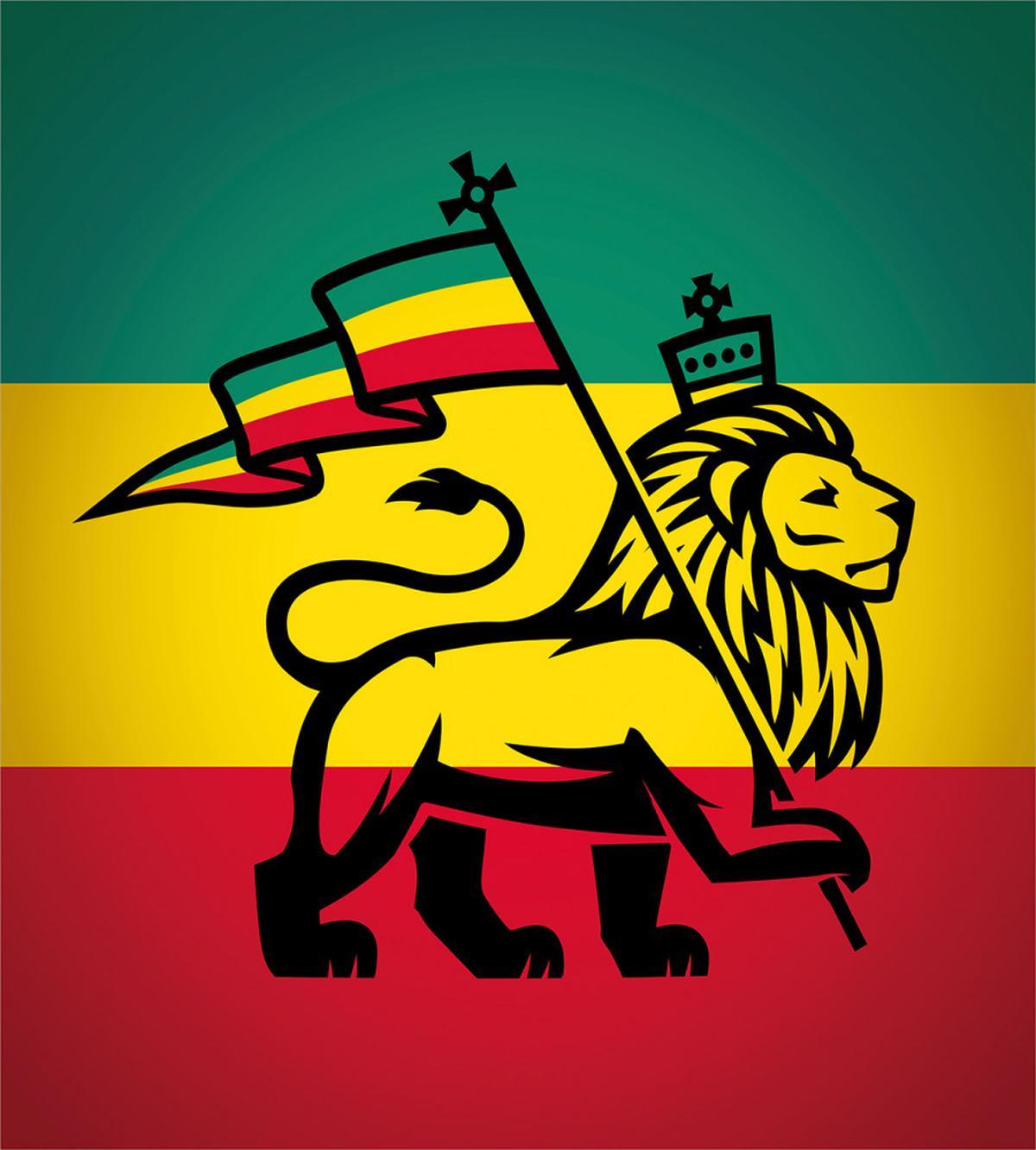 Judah Lion Rastafari Flag — Pattern