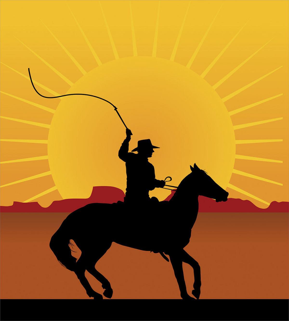 Cowboy on Horse Shade — Pattern